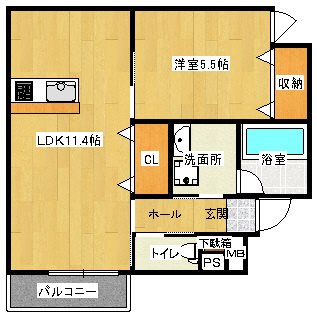 BUENA天神壱番館 間取り