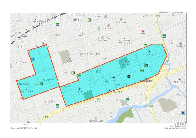 新潟市中央区　神道寺・堀之内・和合町・鐙西・紫竹山エリア